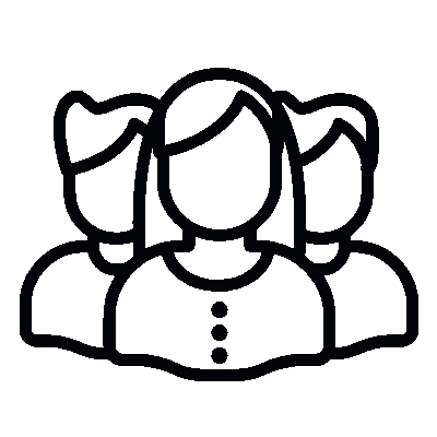 Wired outline 275 female and two males hover nodding